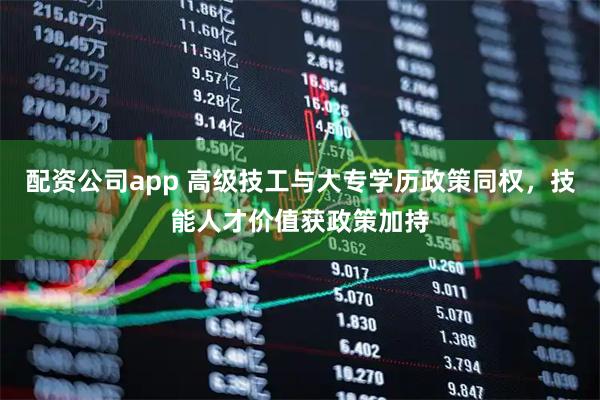 配资公司app 高级技工与大专学历政策同权,技能人才价值获政策加持